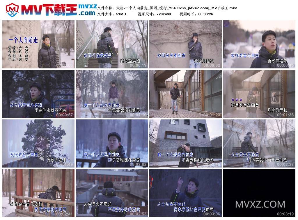 大窑-一个人向前走_国语_流行_YF400238